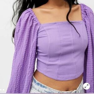 🌺Urban Outfitters Puff Sleeve Crop Top S 🌺5 for $30